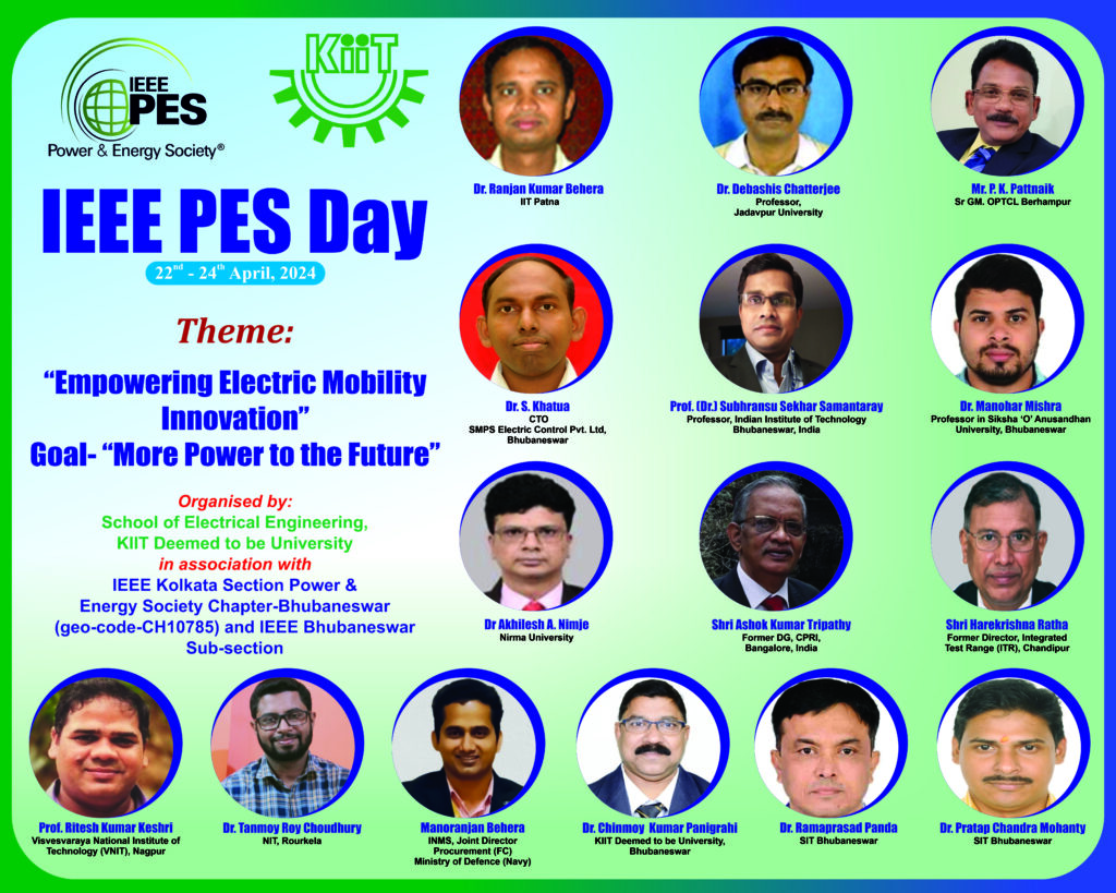 IEEE PES Day, form 22nd to 24th April, 2024 with the theme as