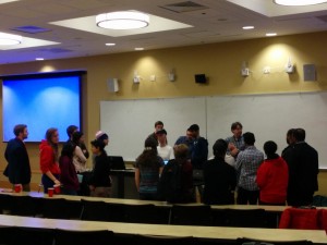 Students came close to interact with KEN after the talk. 