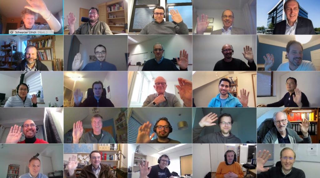 Try of a group photo of the first online chapter meeting in 2021 (25 of 52 participants)