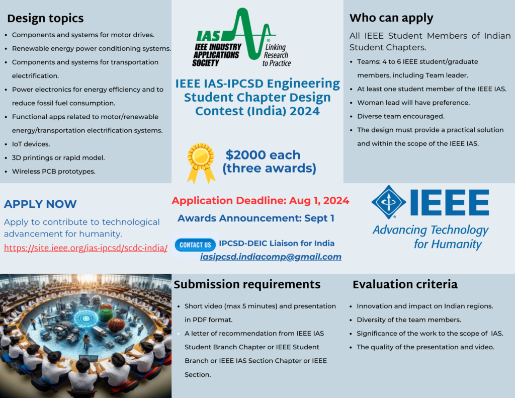 IEEE IAS-IPCSD Engineering Student Chapter Design Contest (India ...