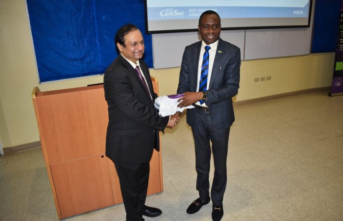 Dr. Ashutosh Dutta being presented a token Appreciation by Officials of Nigerian High Commission.