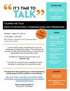 NSPE Workshop Flyer - Talking The Talk