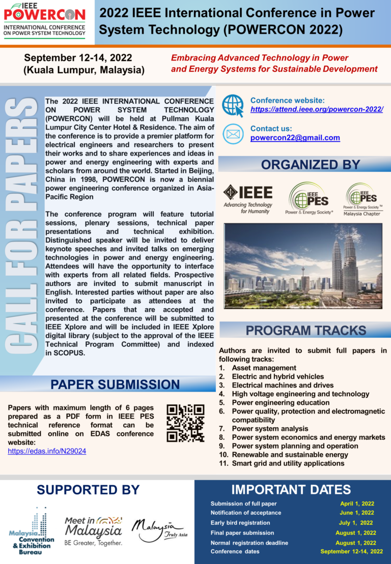 IEEE International Conference on Power System Technology (POWERCON 2022