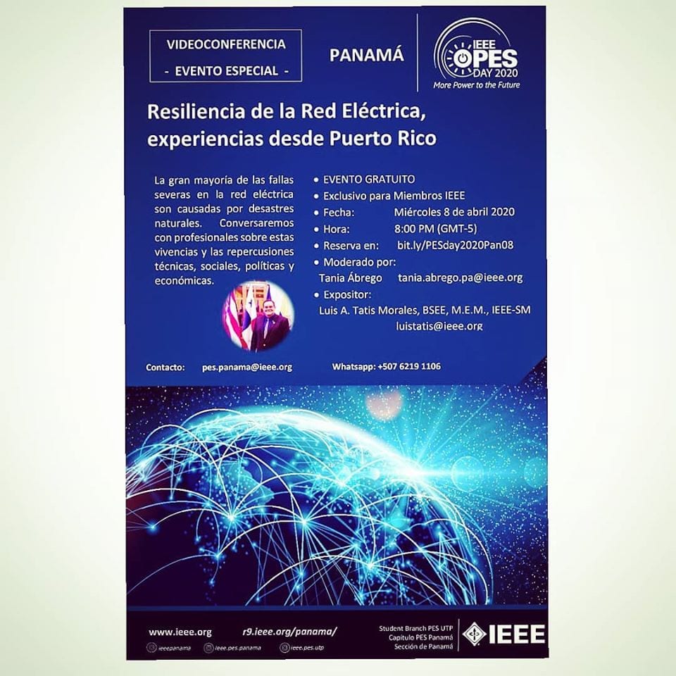 Webinar Resiliencia, experiencias desde Puerto Rico IEEE Puerto