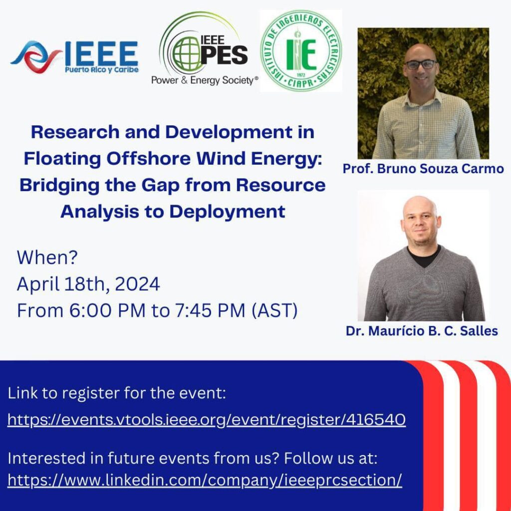 Webinar Research and Development in Floating Offshore Wind Energy. PES