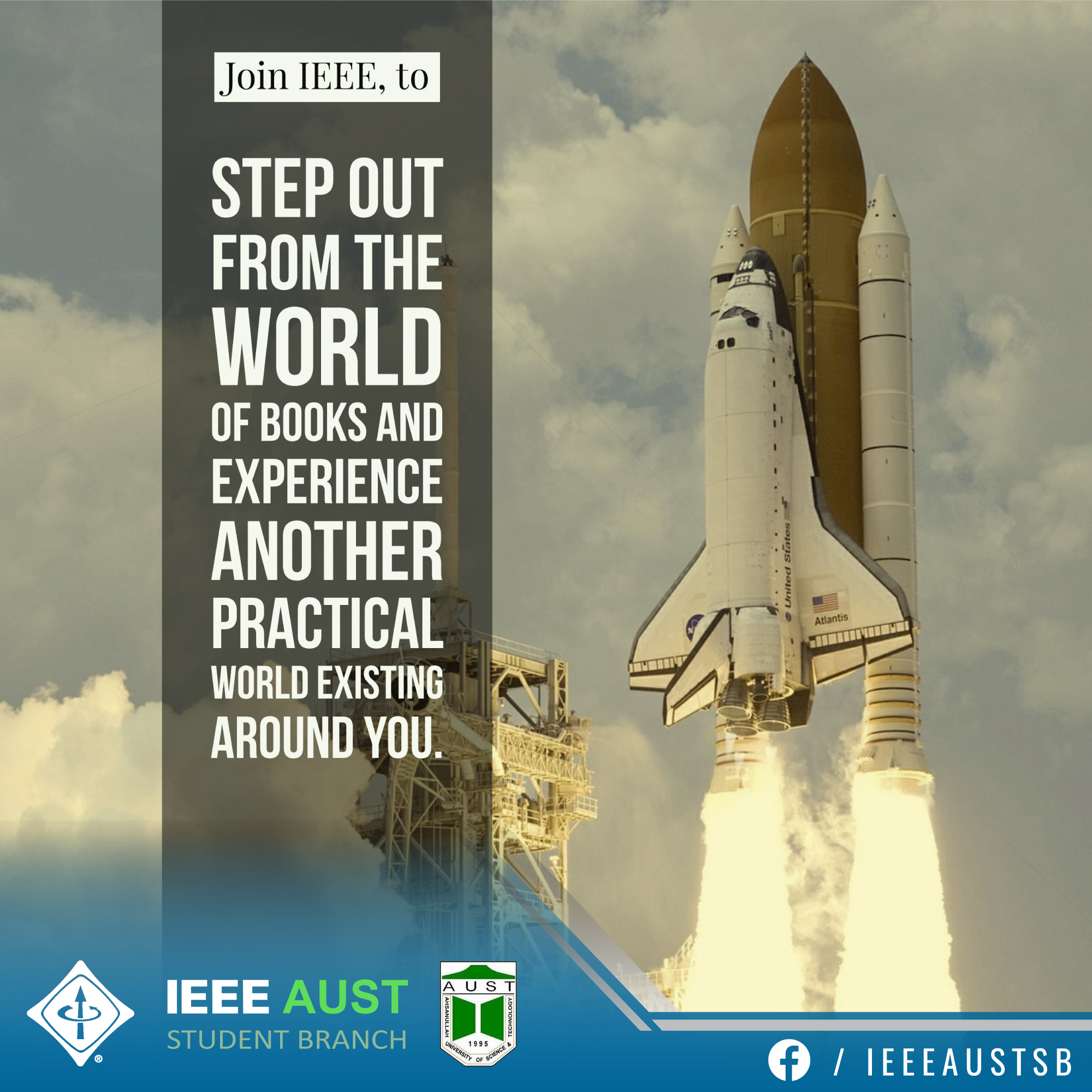 Join IEEE to step out from the world of books and experience another practical world existing around you.