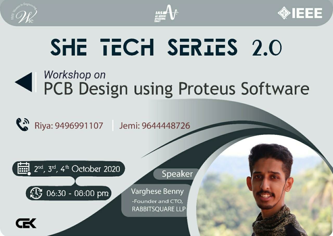 You are currently viewing SHE TECH SERIES 2.0-PCB Design using Proteus Software