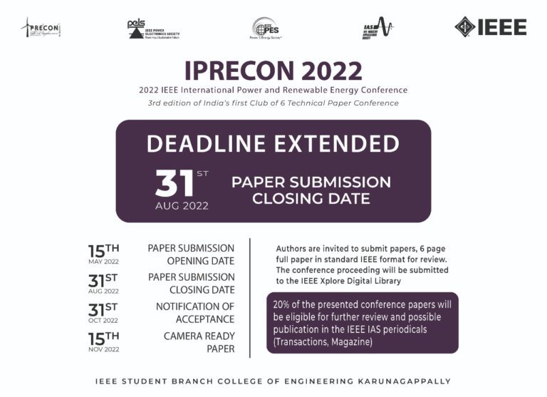 Read more about the article IPRECON | DEADLINE EXTENDED