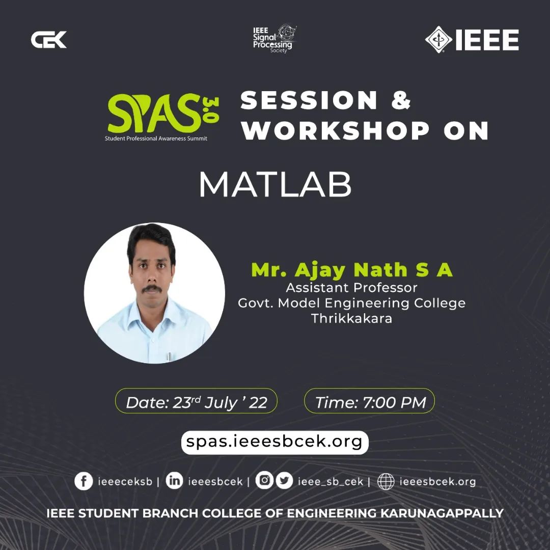 Read more about the article Workshop and Talk Session on MATLAB