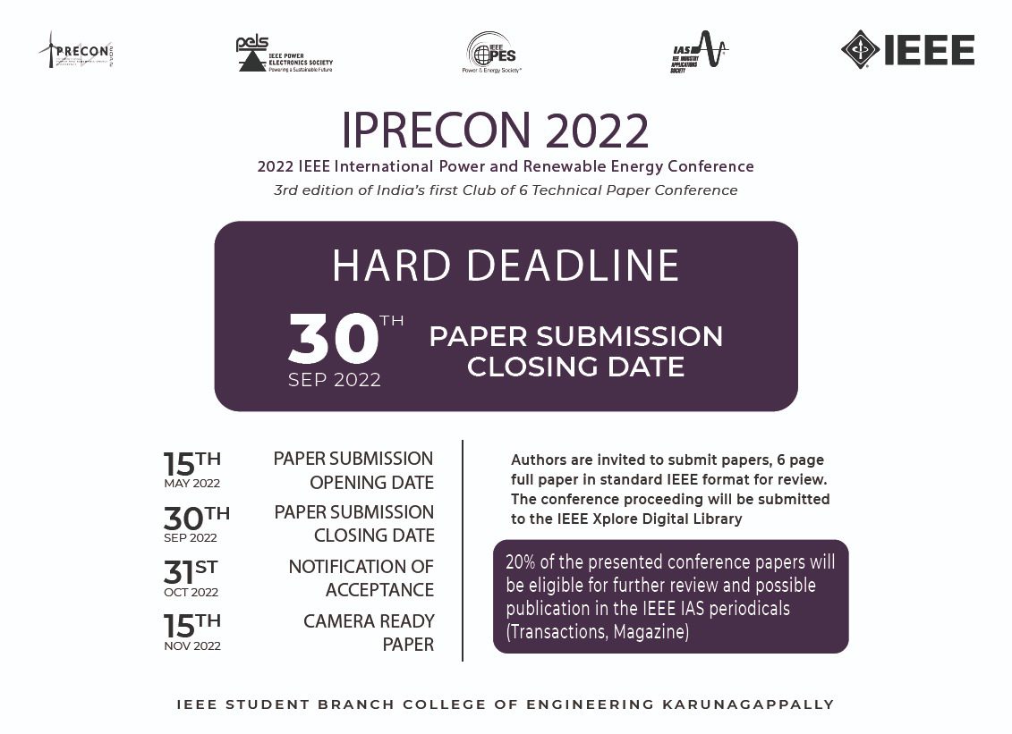Read more about the article IPRECON 2022 – HARD DEADLINE