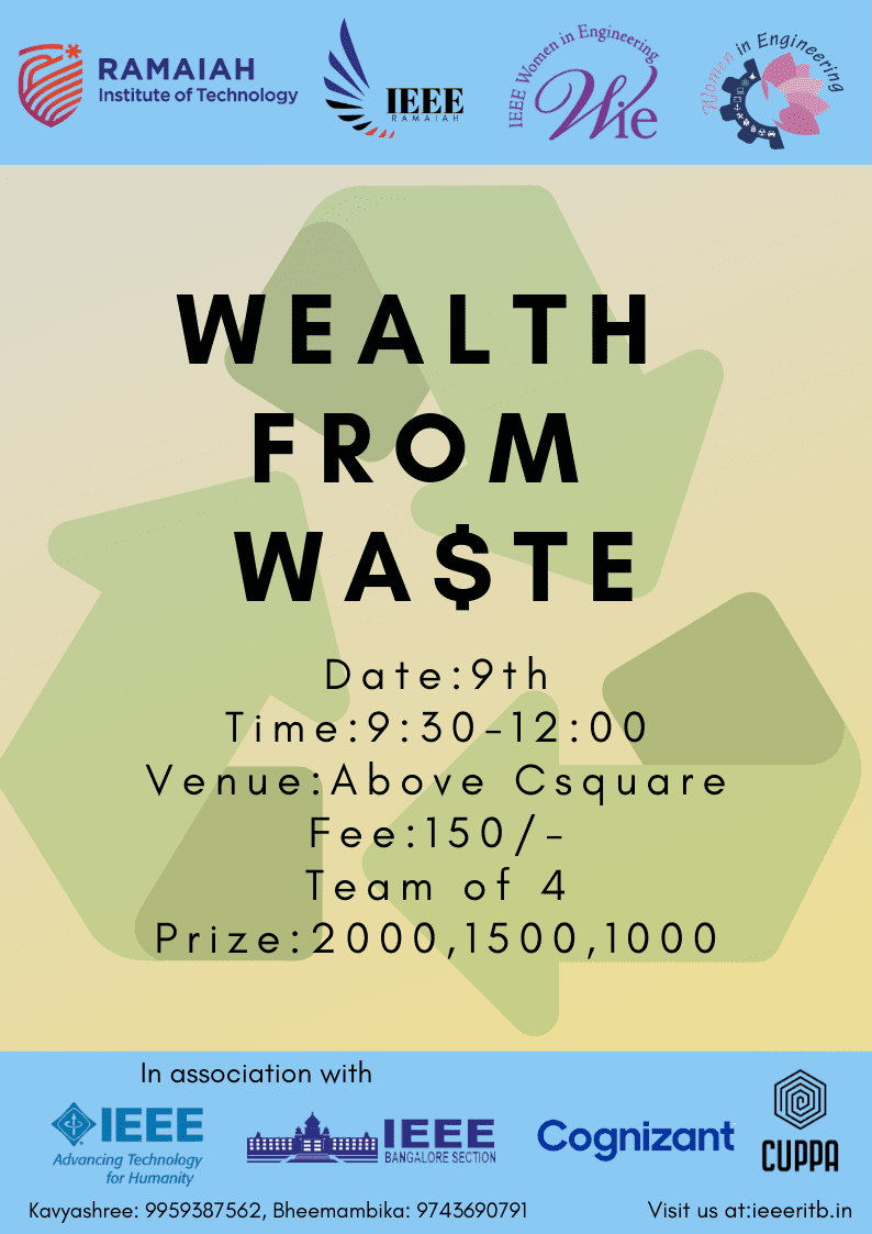 Wealth From Waste – IEEE Ramaiah Institute Of Technology