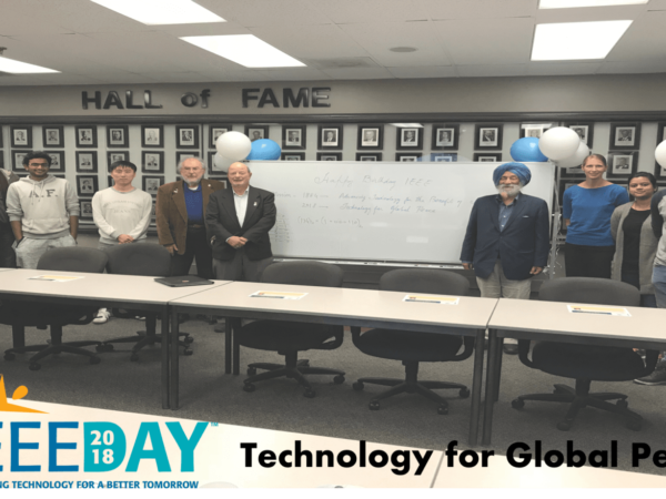 IEEE day Celebration, Oct 2, 2018, Talk on Technology for Peace by Frederic Pearson